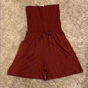 Zenana Smocked Strapless Romper